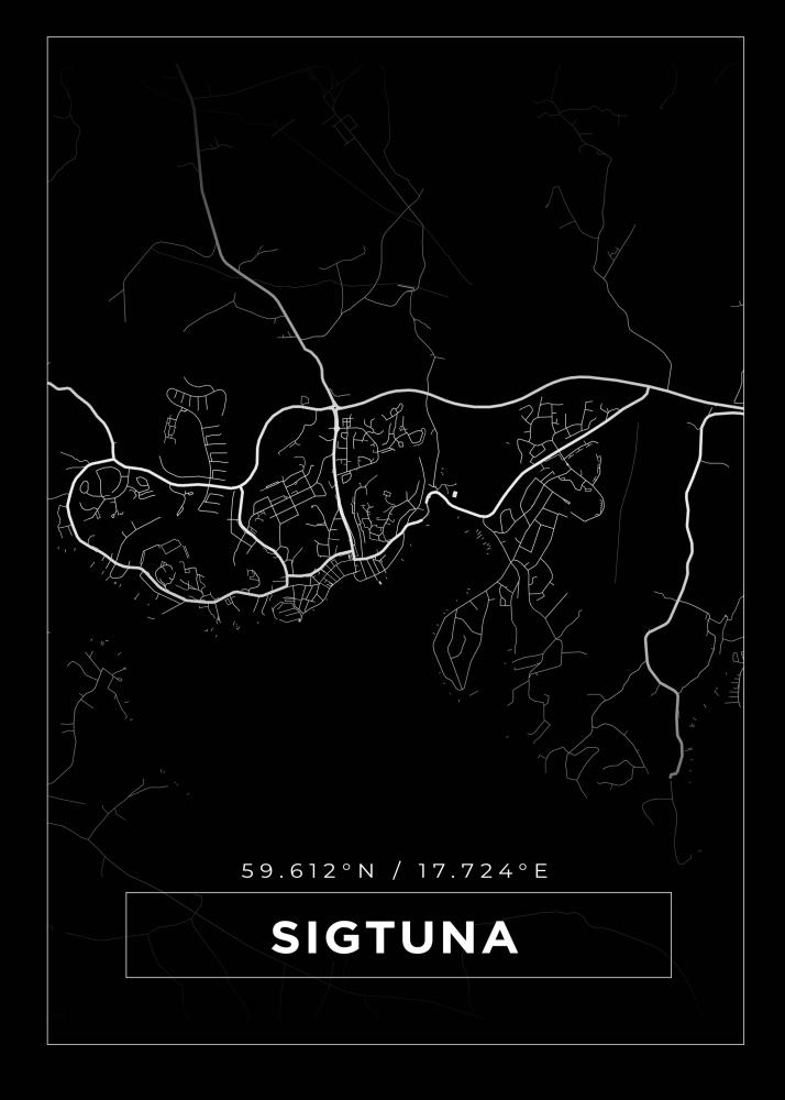 Mapa - Sigtuna - Cartel Negro