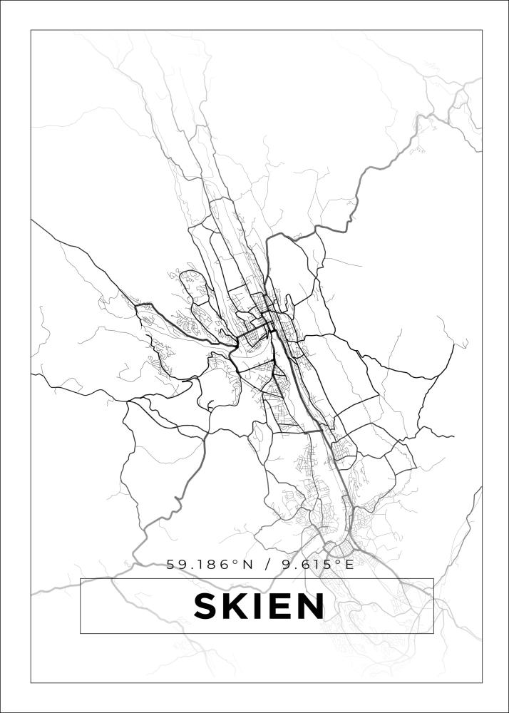 Mapa - Skien - Cartel Blanco