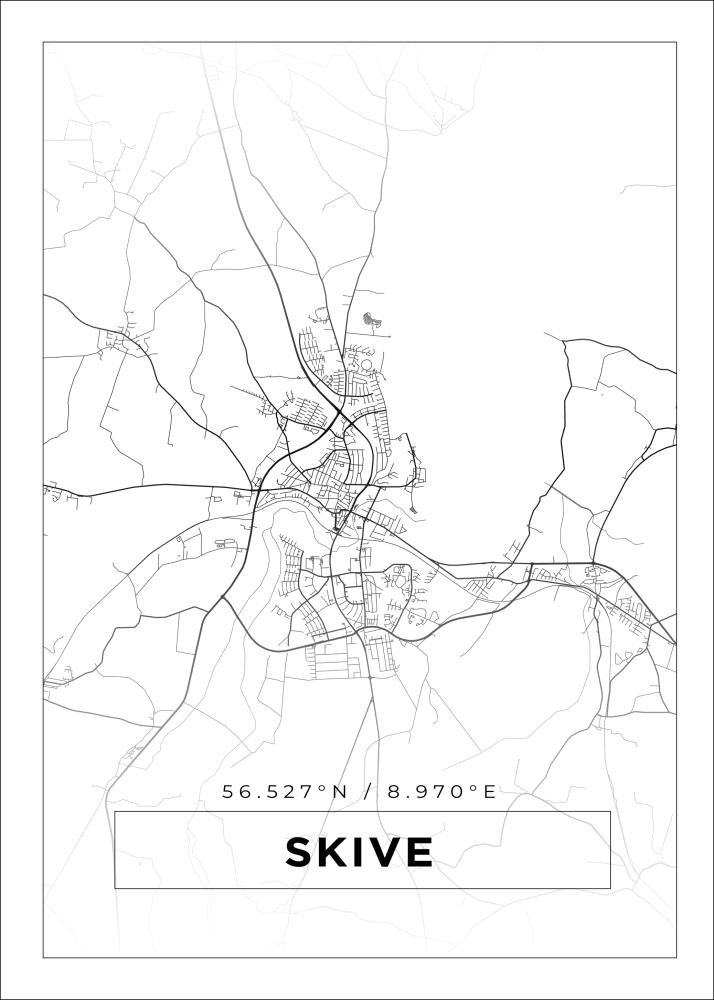 Mapa - Skive - Cartel Blanco