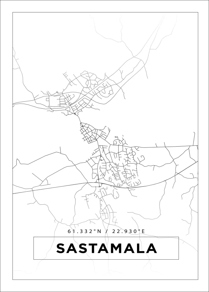 Mapa - Sastamala - Cartel Blanco