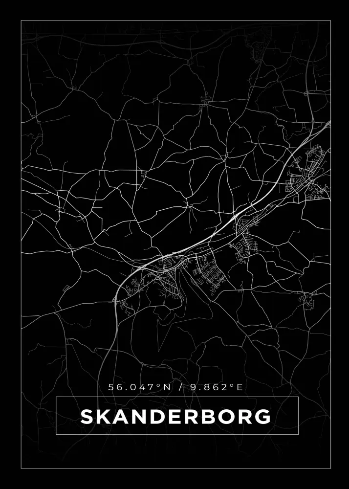 Mapa - Skanderborg - Cartel Negro