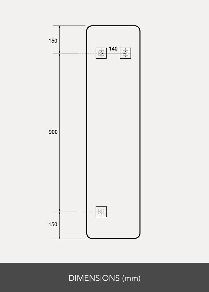 Espejo Rectangle L 30x120 cm