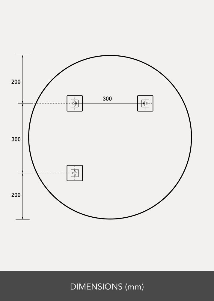 Redondo Espejo 70 cm Ø