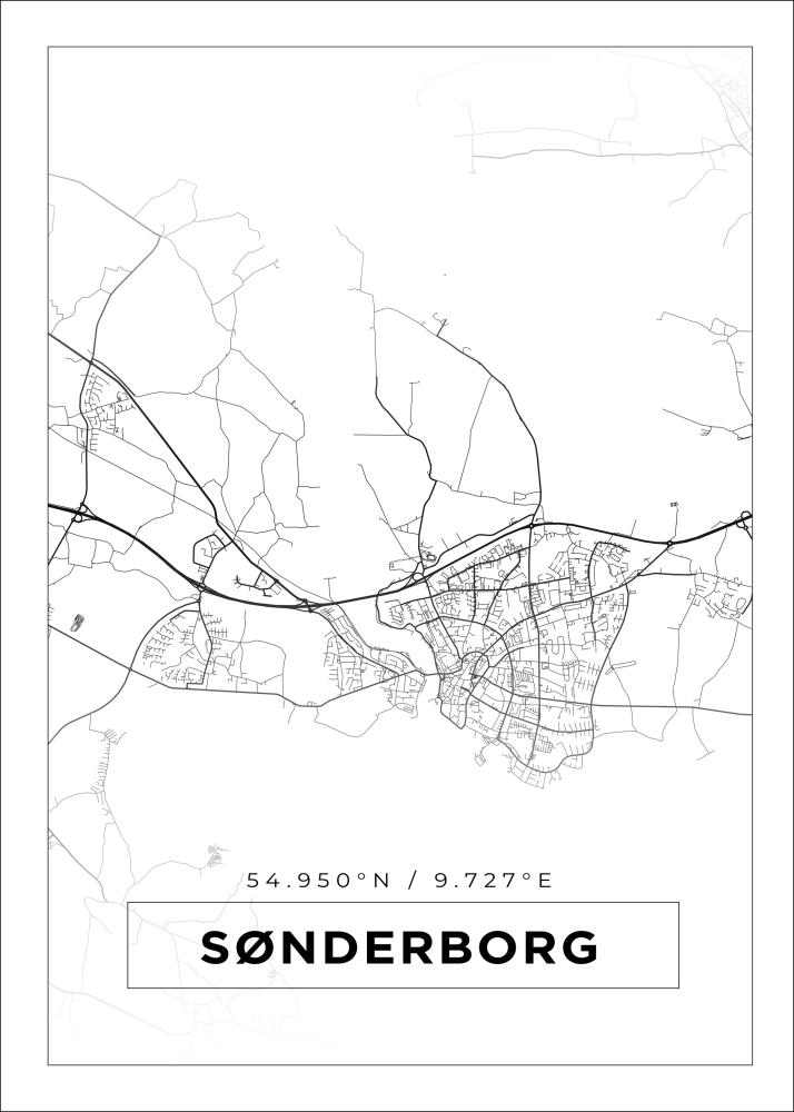 Mapa - Sønderborg - Cartel Blanco