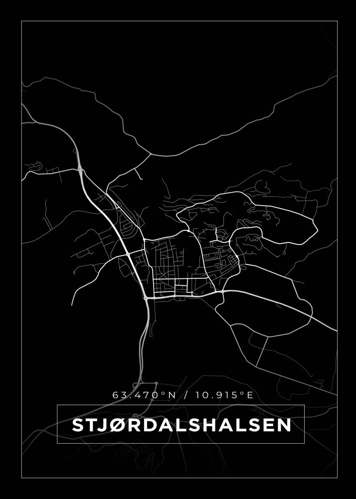 Mapa - Stjørdalshalsen - Cartel negro