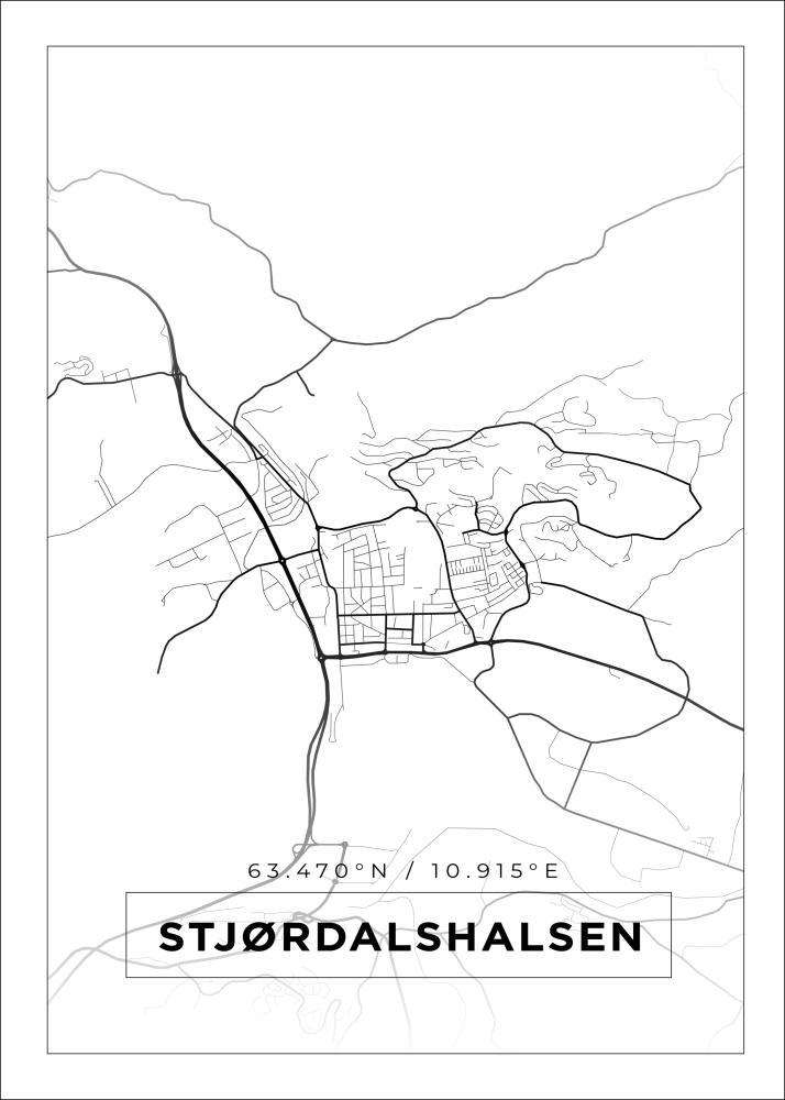 Mapa - Stjørdalshalsen - Cartel Vit