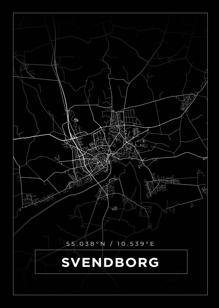 Mapa - Svendborg - Cartel Negro