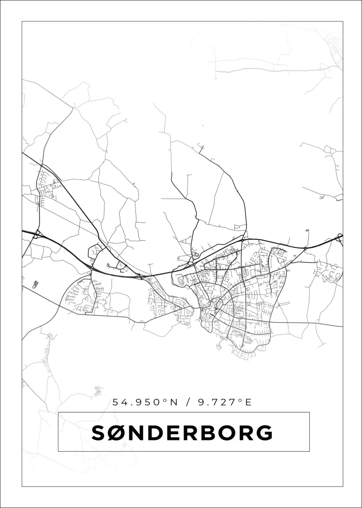 Mapa - Sønderborg - Cartel Blanco