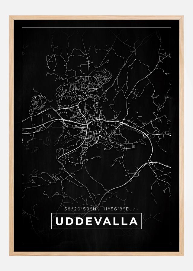 Mapa - Uddevalla - Cartel Negro