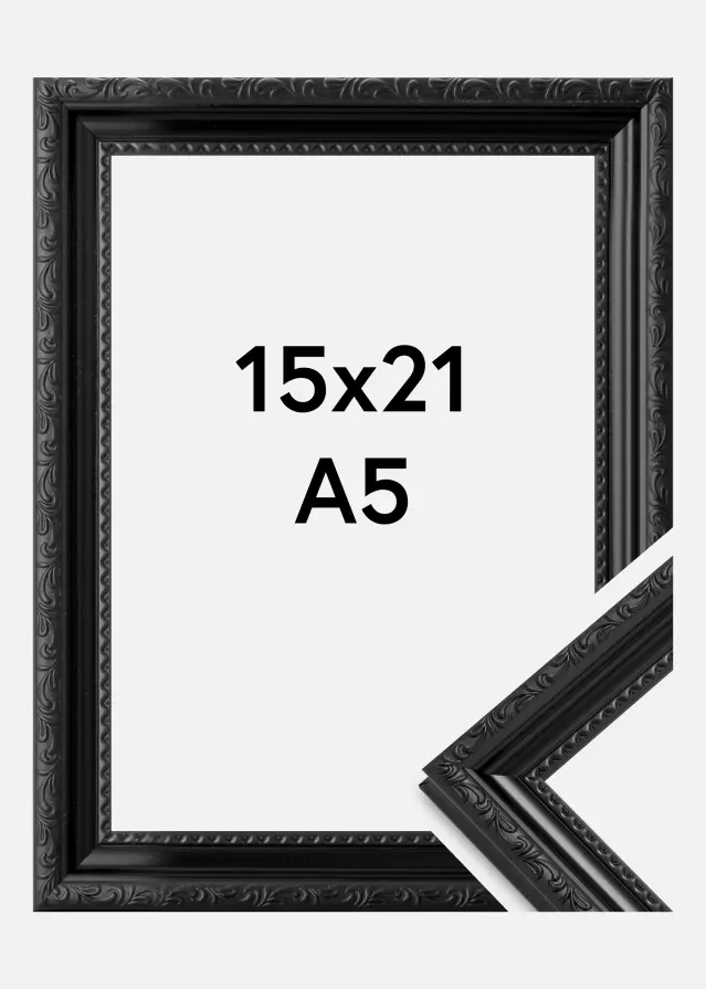 Marco Abisko Vidrio acrílico Negro 15x21 cm (A5)
