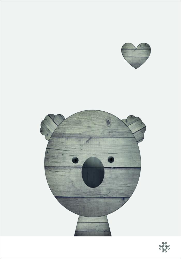 Wood koala Póster