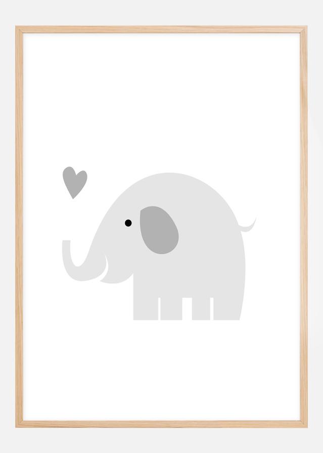 Elefant Solo - Gris niebla Póster