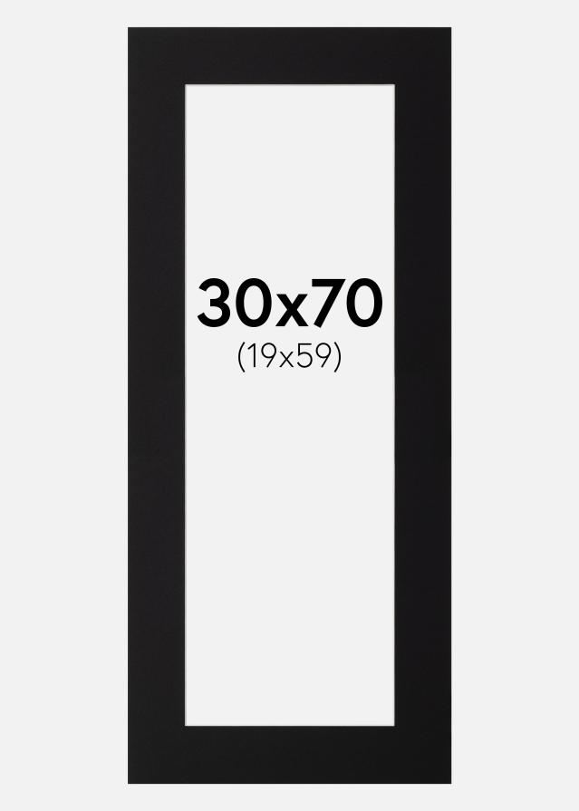 Paspartú Canson Negro (Borde interior blanco) 30x70 cm (19x59)