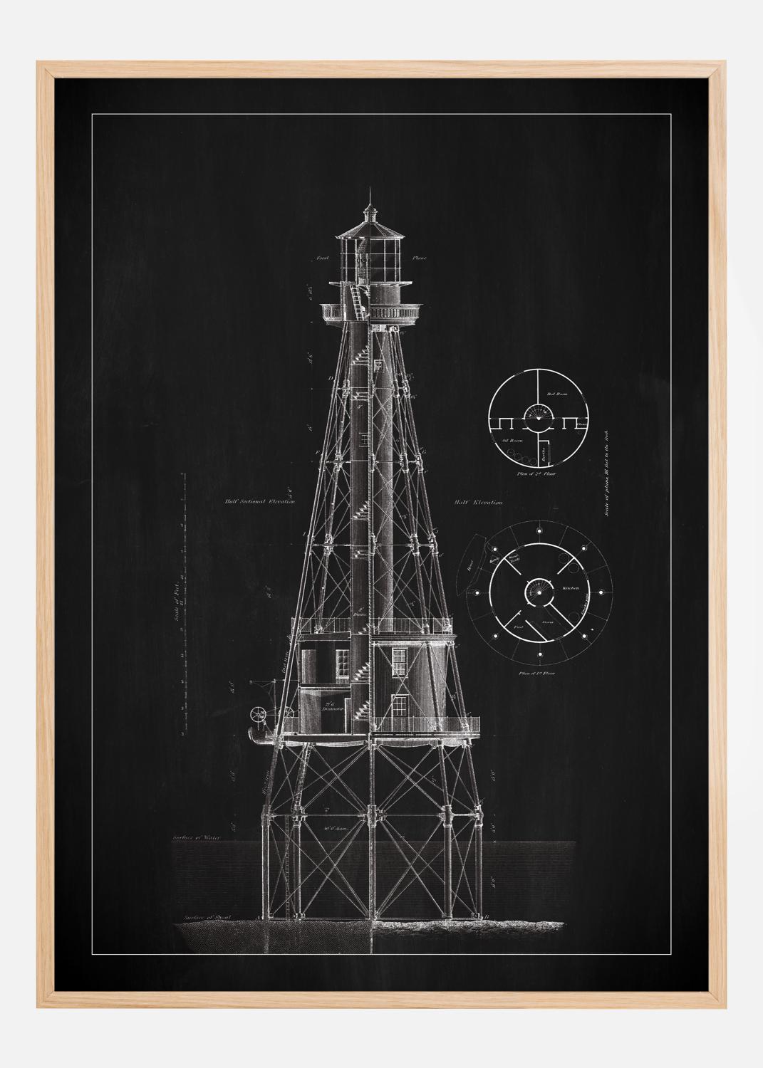 Product Image for Pizarra- Faro - Ship Shoal Lighthouse Póster (21x29.7 cm (A4))