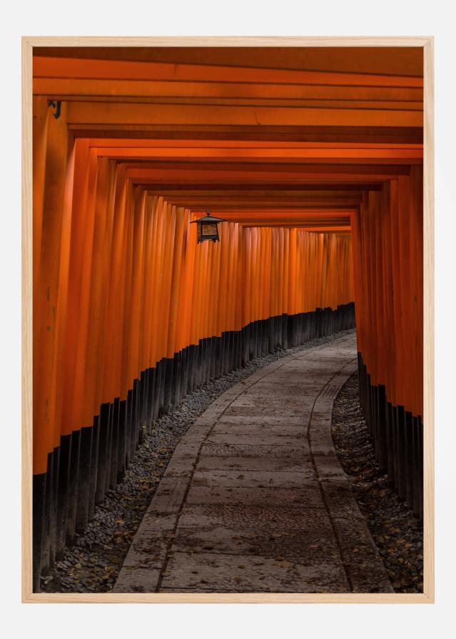 Orange tunnel Póster