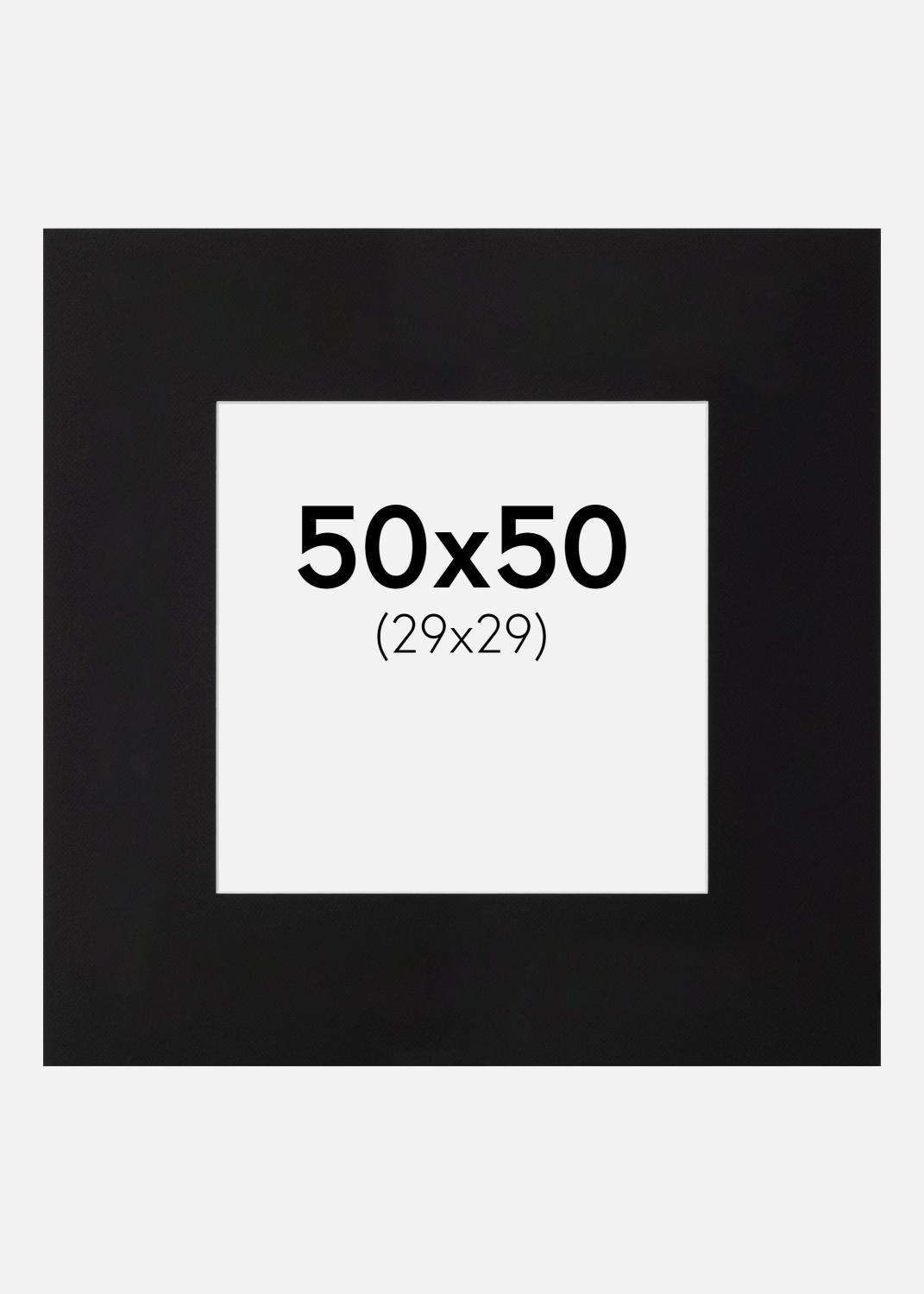 Product Image for Paspartú XXL Negro (Borde interior blanco) 50x50 cm (29x29)