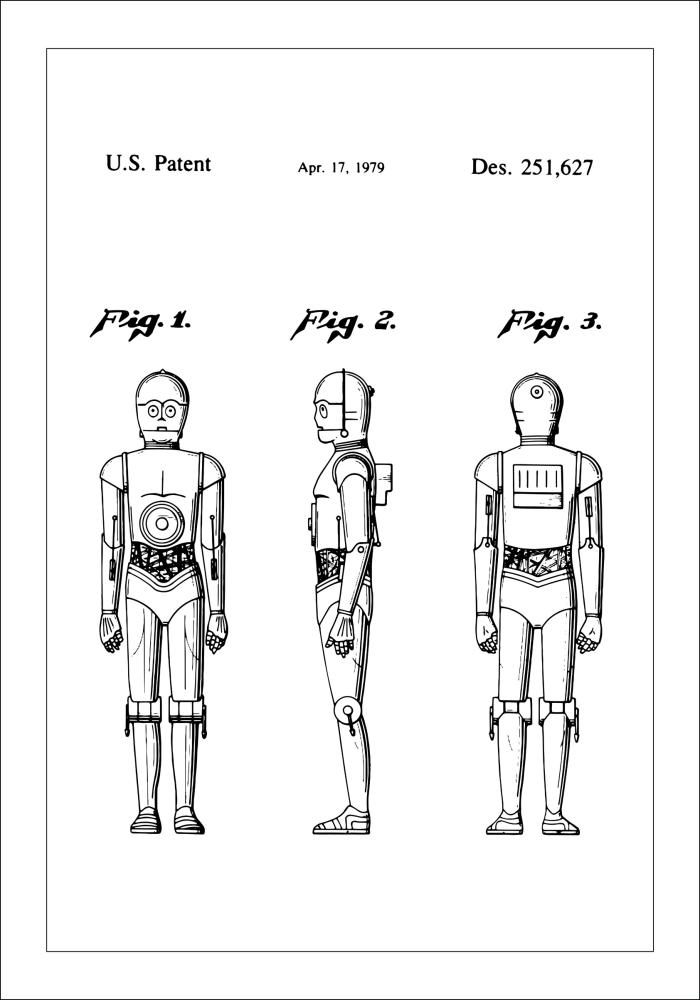 Dibujo de patente - Star Wars - C-3PO Póster