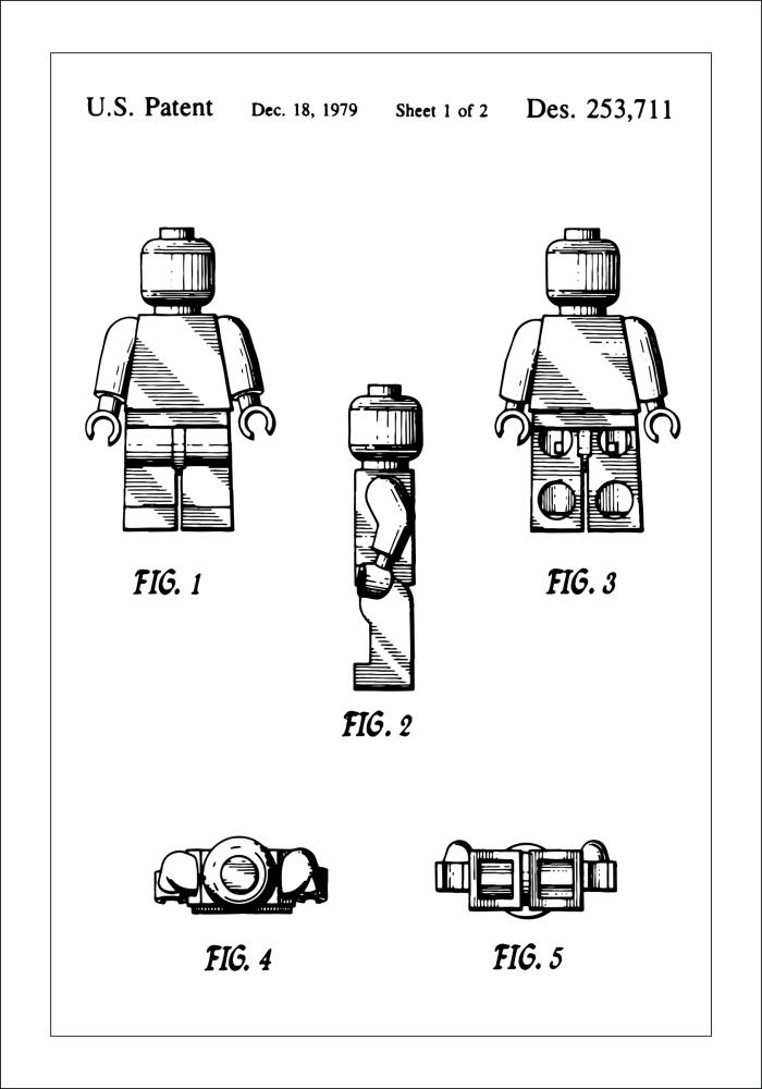 Dibujo de patente - Lego I Póster