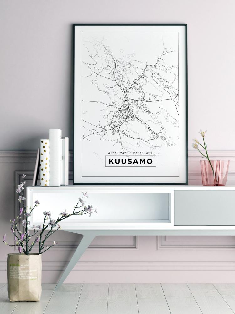 Mapa - Kuusamo - Cartel Blanco