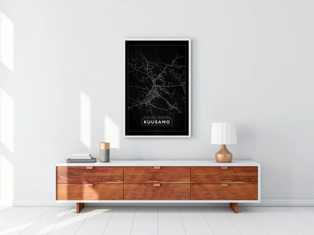 Mapa - Kuusamo - Cartel Negro