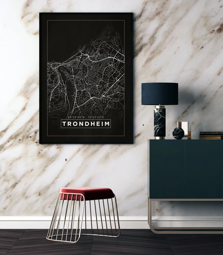 Mapa - Trondheim - Cartel Negro