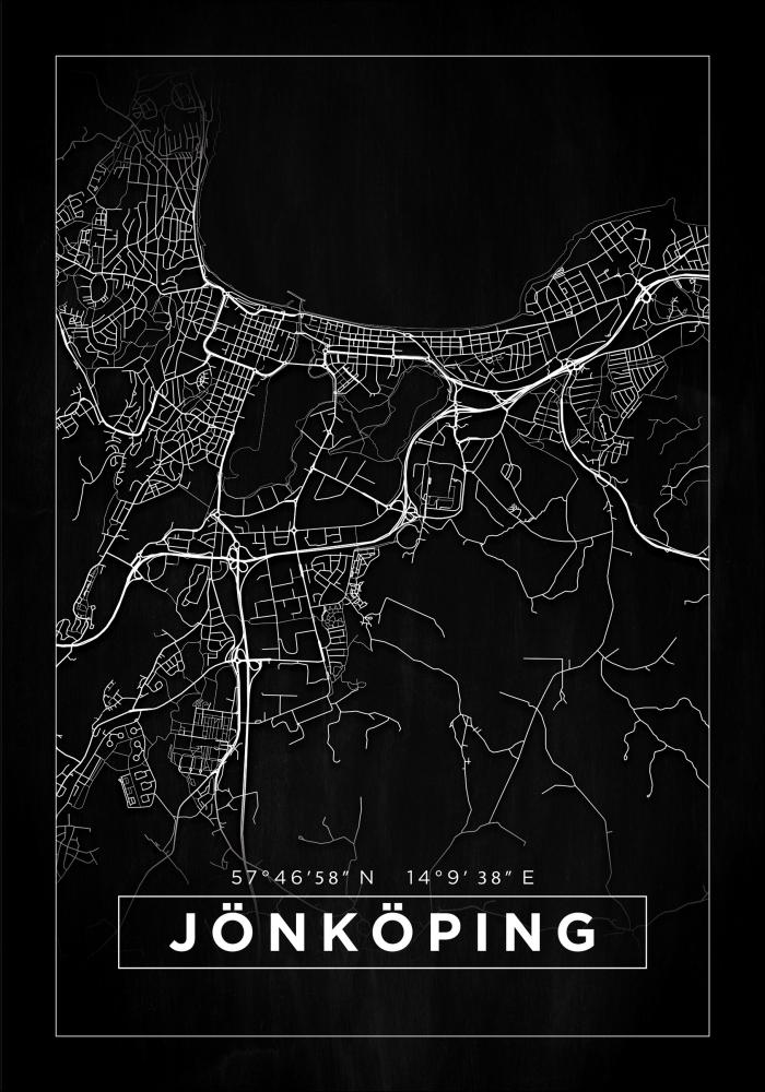 Mapa - Jönköping - Cartel Negro