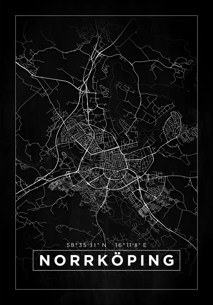 Mapa - Norrköping - Cartel Negro