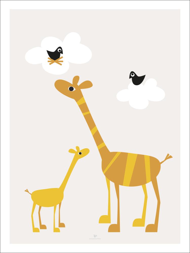 Giraffe - Beige Póster