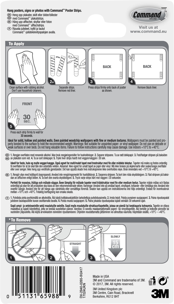 3M Command Póster Strips