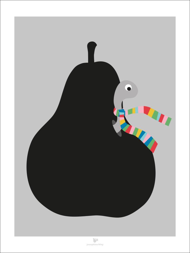 Pear - Grey Póster