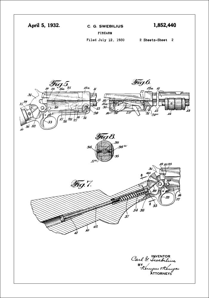Dibujo de patente - FusilII Póster