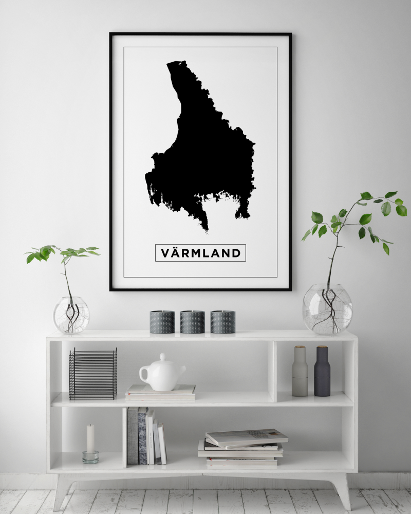 Mapa - Värmland - Cartel Blanco