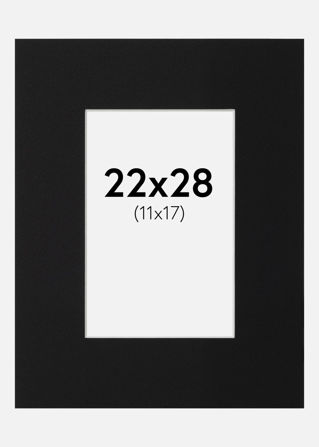 Product Image for Paspartú Negro Estándar (Borde interior blanco) 22x28 cm (11x17)