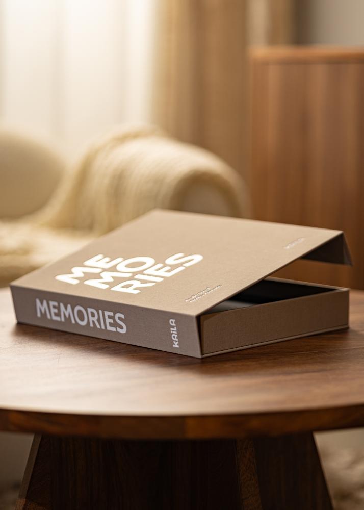 KAILA MEMORIES Grey/White - Coffee Table Photo Álbum (60 Hojas negras)